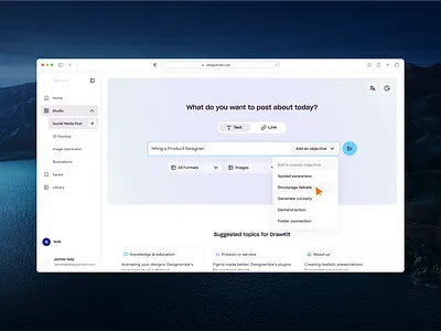 designstripe Objective Dropdown product design ui ux