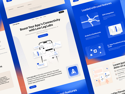 Landing Page Design blue branding design graphic graphic design illustration illustrations landing page design logo manypixels ui