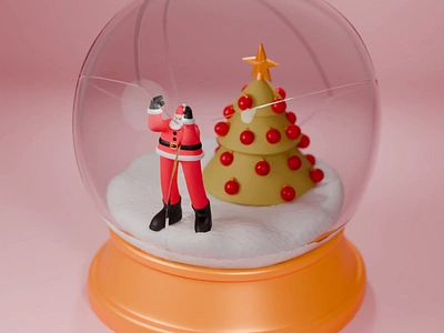 Locked Santa 3d animation blender christmas christmas tree funny holidays illustra illustration motion graphics santa santa clause snow snow globe trap weird