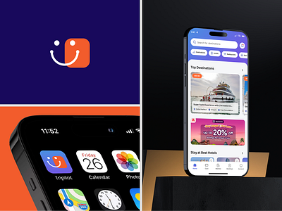 Tripilot - Travel & Tour booking App Ui Ux Design agency app appdesign booking branding design flight hotel mobile app reservation tour tourism tourist travel travel app traveling trip ui ux