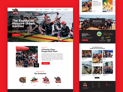 Urban Gorillaz dragon boat event website racing website sport website