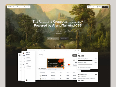 David UI - Free Tailwind CSS Components Library ai components css dashboard documentation free freebie library open source responsive tailwind ui web design