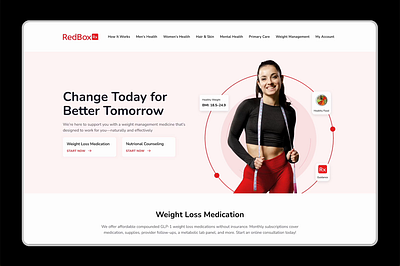 Weight Management Landing Page app design branding design inspiration uiux webdesign