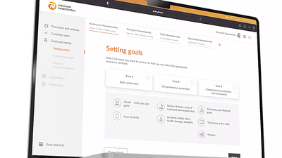 Helping Prospects setting their Insurance & Investment goals fintech insurtech nationale nederlanden uxdesign
