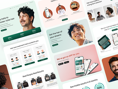 Pattrn- HairCare Landing Page UI design hair health landing ui uiux web website website design wellness