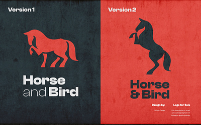 Horse and Bird Logo. bird branding dasing dual meaning logo graphic design horse horse and bird logo horse logo horse racing horsepower logo logo design masculine modern logo mustang negative space logo power sailcupdesign speed stables