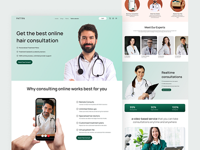 Doctor Consult Page design doctor health medical ui uiux web website website design