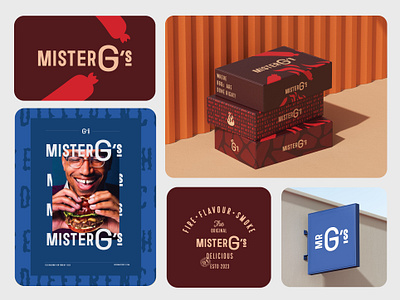 Mister G's Branding and Packaging Design 3d branding chicken fast food label logo packaging packaging design restaurant steakhouse