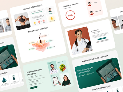 Pattrn Hair & Scalp Report Page UI design health medical ui uiux web website website design wellness