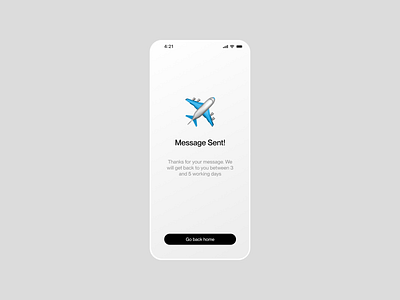 Message sent pop up app design graphic design minimal mobile responsive ui ux uxui web