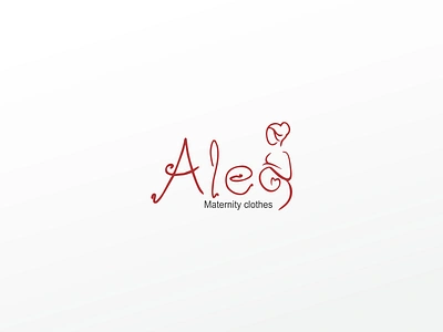 Aleo Logo branding clothes dress graphic design logo maternity pregnant