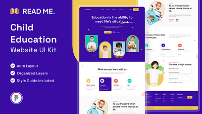 Read Me - Child Education Web UI Kit figma figma design figma ui design ui design web ui web ui kit website website design