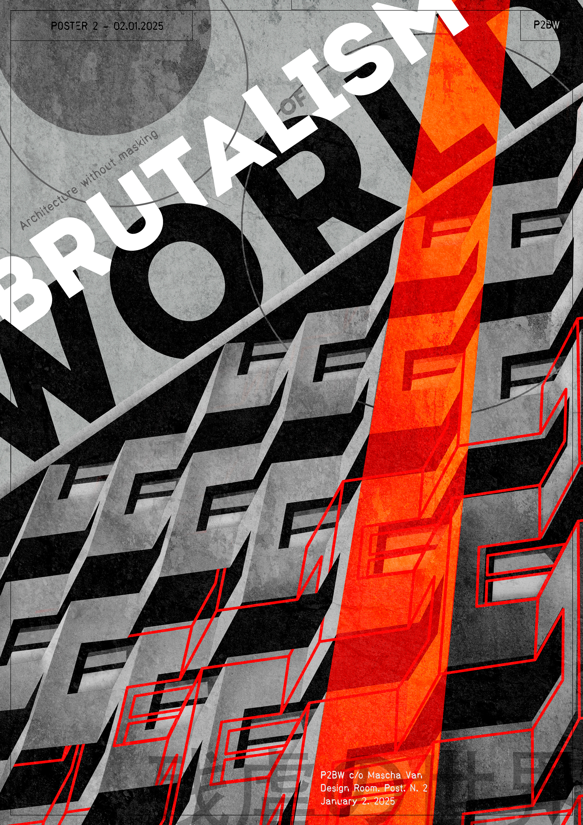 Brutalism. Poster 2 architecture art brutalism design digital art digital illustration drawing graphic design idea illustration poster design typography