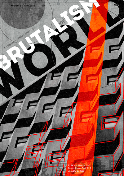 Brutalism. Poster 2 architecture art brutalism design digital art digital illustration drawing graphic design idea illustration poster design typography