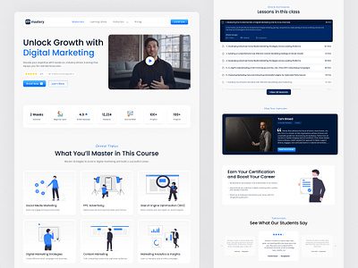 Digital Marketing Course Landing Page course landing page digital marketing ui