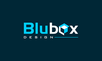 Blubox Logo Design 3d branding graphic design logo