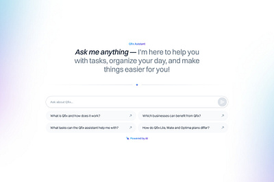 AI Assistant Design ai ai assistant design assistant blur chat chatbot chatbot design design effect gradient illustration landing modern modern ui ui