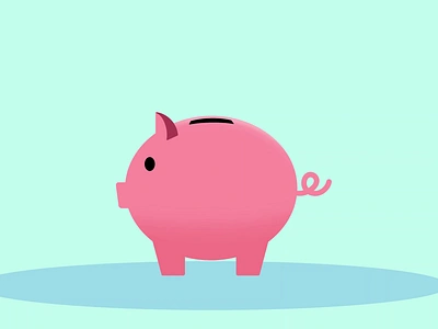 2d animation piggy bank 2d animation background bank business coin finance investment money motion graphics piggy bank