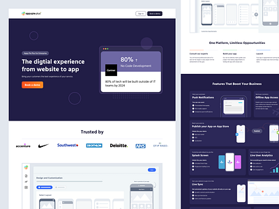 Appy Pie Plus Enterprise Landing Page branding design graphic design illustration interaction interface logo ui ux web