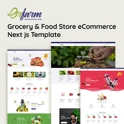 Orfarm - Grocery & Food Store eCommerce Next js Template bootstrap 5.x ecommerce ecommerce dashboard farming food market grocery grocery shop grocery store grocery supper market organic food