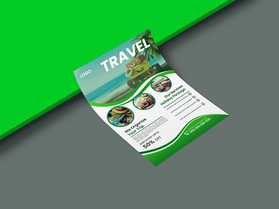 Travel Flyer Design 247 support adventure beach retreat book now budget friendly call us today city break exotic destinations experience explore family friendly getaway green color guided tours journey luxury travel pack your bags plan your trip now travel flyer vacation