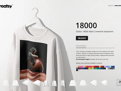 Gildan 18000 Sweatshirt Mockup Set creator custom customizable design designed generator mock up mock ups mockup mockups pattern patterns personalized printed smart object surface template templates