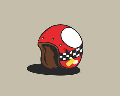 It's just a helmet clean design digitalart flat helmet illustration motorbike