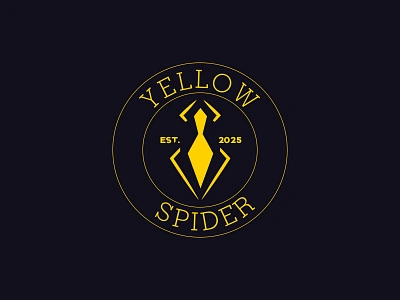 Yellow Spider awesome awesome logo branding design logo minimal vector