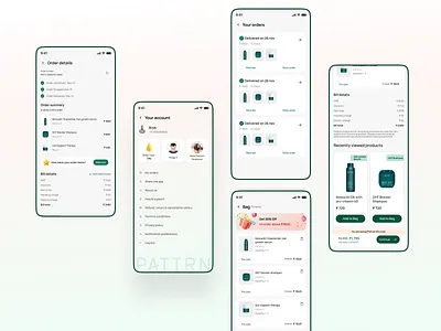Pattrn - My Profile Screen UI account app design mobile profile ui uiux