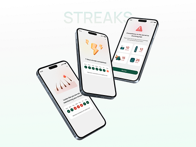 Pattrn Streaks Screen UI app design mobile streaks ui uiux