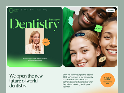 Website for a Dentist Company ✦ Portman Dentex design interface product service startup ui ux web website