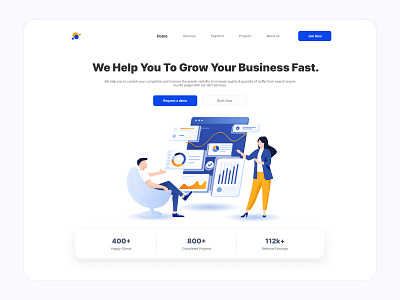 Hero Section Design branding business graphic design homepage landing page landing page design ui webpage