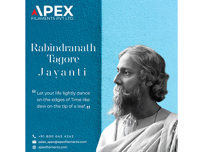 Social Media Creative Design for Rabindranath Tagore Jayanti branding graphic design