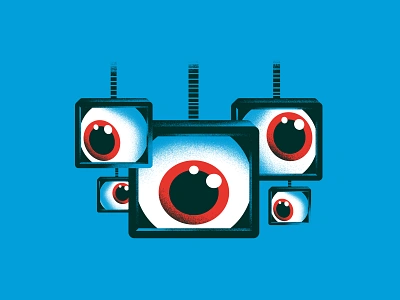 1984 1984 daniele simonelli dsgn eye eyes illustration orwell screen screens texture vector