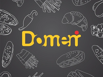 Domeni Logo branding burger cafe fastfood graphic design illustration logo pizza restaurant sandwich vector