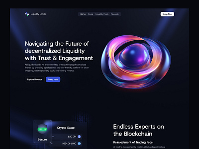 Modern UI/UX Design for Blockchain Project blockchain crypto design graphic design landingpage ui ux web3 webdesign