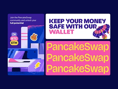 PancakeSwap: branding animation banner brand branding crypto cryptocurrency design graphic graphic design graphics identity illustration logo motion graphics poster typography vector