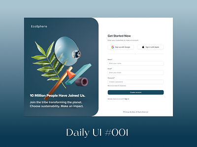 Daily UI #001 - Sign Up Form dailyui graphic design ui ux web design