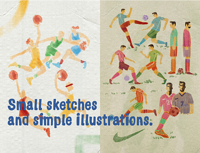 Small Sketches and Simple Illustrations basketball football green icon illustration minimal purple red sketches sport uniform volleyball watercolor yellow