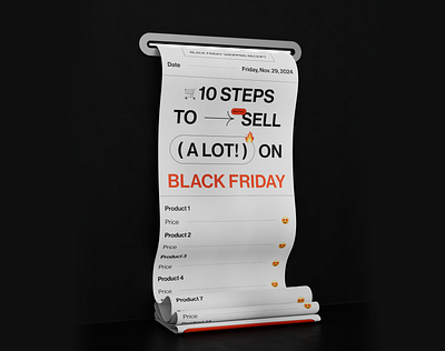 Ucraft | Black Friday Checklist 3d animation bill black friday branding graphic design motion graphics