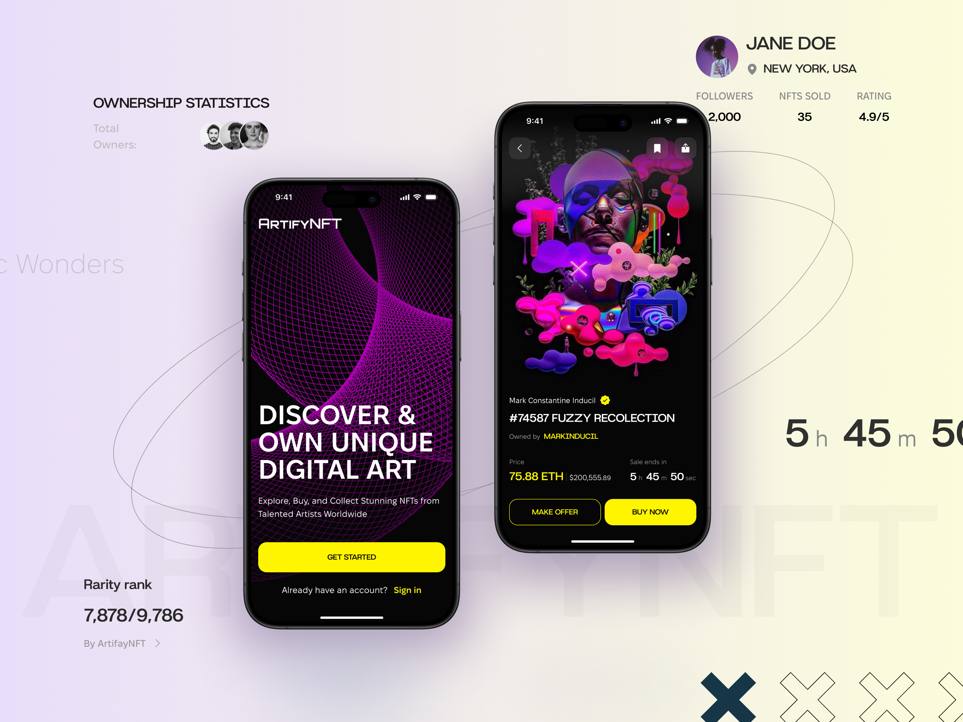 Example of 🌟NFT Marketplace App – Design Concept / mobile app