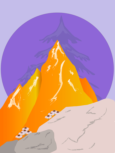 PASSION adobeillustrator graphic design illustration mountains poster vector