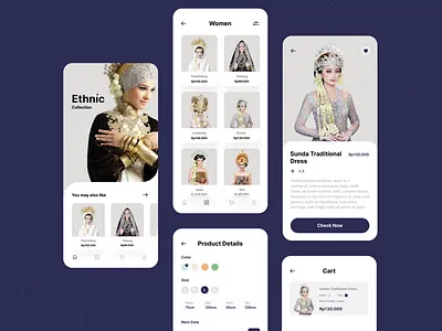 Dress Rent Ethnic Collection - UI UX dress rent dress rent apps ethnic indonesian traditional dress minimal rental apps traditional dress ui