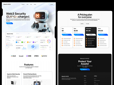 MetaGuard Landing Page Design design hadzhiev landing landing page strahil web3