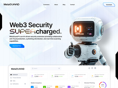 MetaGuard Landing Page Design crypto meta nft security web3