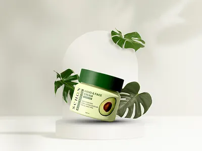 Redesign Schon avocado cream package cosmetic graphic design illustration redsign