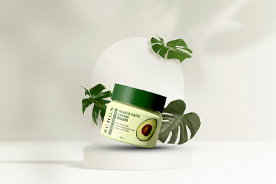 Redesign Schon avocado cream package cosmetic graphic design illustration redsign