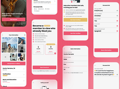 Dating Mobile App Design adobe xd animation app design dating app figma graphic design minimal design modern design ui ui design ux desing website design