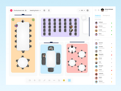 Design A Virtual Meeting Room adobe xd dashboard dashboard design figma meeting room minimal design modern design ui ui design ui ux design ux design virtual room