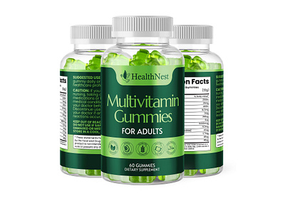 Multivitamin Gummies fitness gummies health label multivitamin packaging sport supplement vitamin